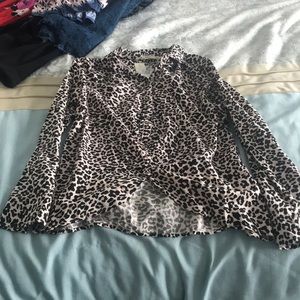 Leopard-Print Blouse